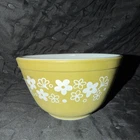 Pyrex 401 Vintage Mixing Bowl Green Crazy Daisy Spring Blossom, 750ml/1.5 Pint