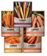 , Carrot Seeds for Planting Home Garden - 5 Variety Pack Rainbow, Imperator 5...