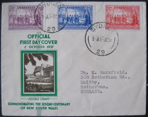 Australia 1929-NSW first day cover, good cds used.