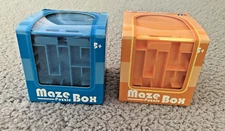 MAZE PUZZLE BOX Plastic Money Maze Coin Bank Gift Box (Set of 2)  Yellow & Blue