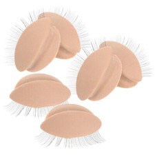 3 Pairs Mannequin Head Replacement Eyelash Removable Eyelid Eyelash Practice