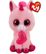 *NWT* Ty Valentines Beanie Boos Darling the Pink Unicorn Boo 6” Rar 10E