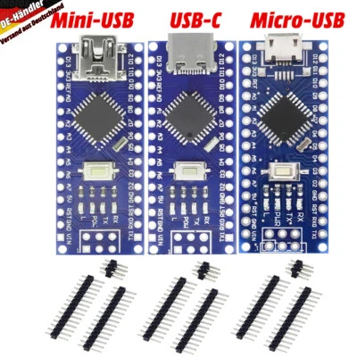 OLOTOS Arduino Nano 3.0 ATmega328 V3 Board USB-C/Micro-USB/Mini-USB CH340G Modul Chip