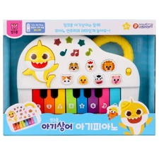 PINKFONG Baby Shark Baby Piano Toy Play Piano Popular Korean & English 16 Songs