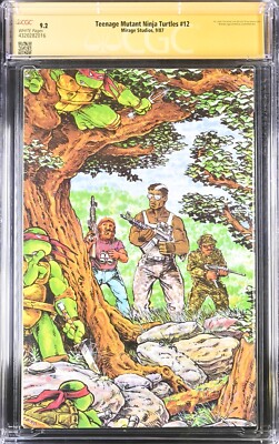 TMNT 12 CGC SS 9.2 SIGNED Eastman Peter Laird SKETCH Teenage