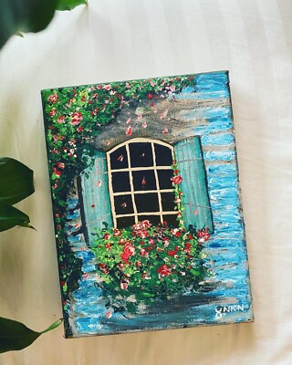 Canvas Art Canvas Boards Painting 8x10 Artist Hobby Painters Window Flower Wall