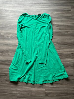 knee length dresses for ladies Women's Long Sleeve Vertical Stripe Green Maxi Dress main image 1