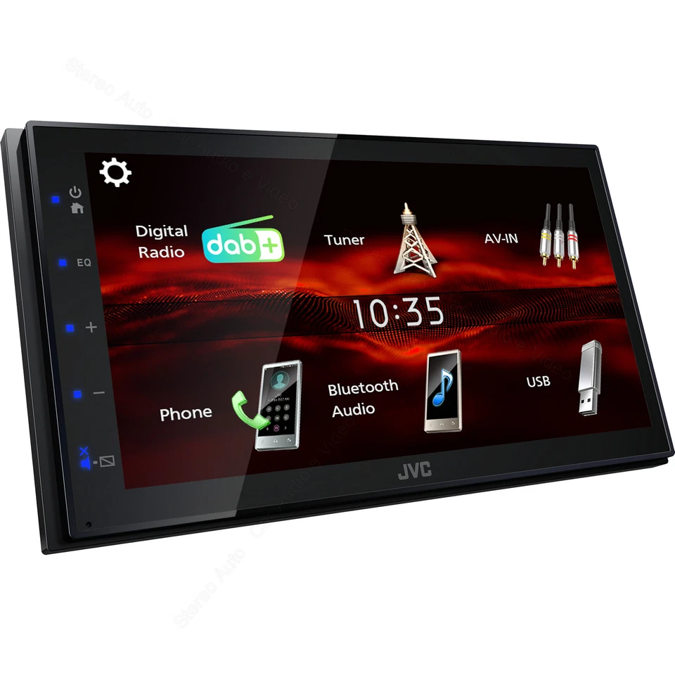 Autoradio Monitor 2 din Schermo Touch DAB Bluetooth USB Aux-In 3 RCA Retrocamera - Immagine 2 di 4