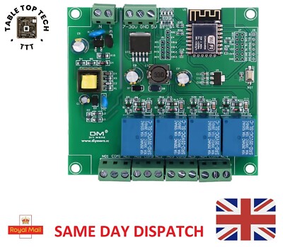 ESP8266 Wireless WIFI 4Kanal Relais Modul Entwicklungsboard AC/DC Netzteil