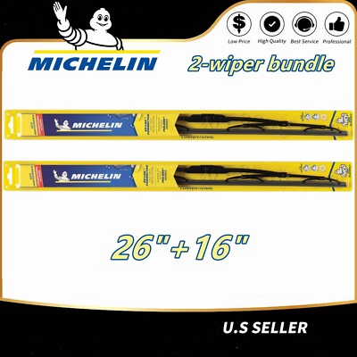 Michelin Direct FiT 26''+16'' Wiper Blades Set PAIR OEM-Quality Driver+Passenger
