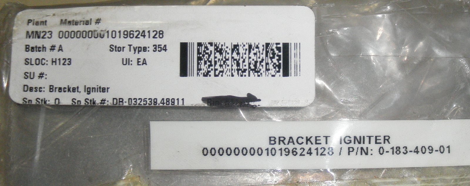 99193-0-183-409-01 Honeywell Igniter Bracket 0-183-409-01 1019624128 NAVSEA D...