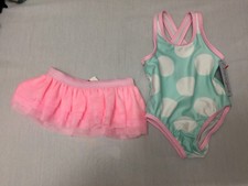 NWT CAT JACK GIRLS SWIM SUIT 2 PIECE SIZE 9 MONTHS