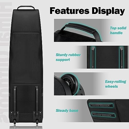 Himal Outdoors SoftSided Golf Travel Bag with Wheels Heavy Duty 600D