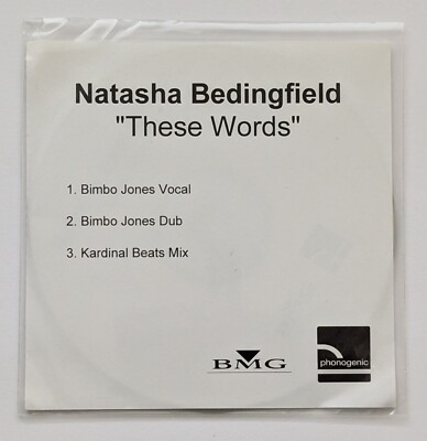 Natasha Bedingfield These Words UK CD Promo 3 Mixes Bimbo Jones Kardinal Beats