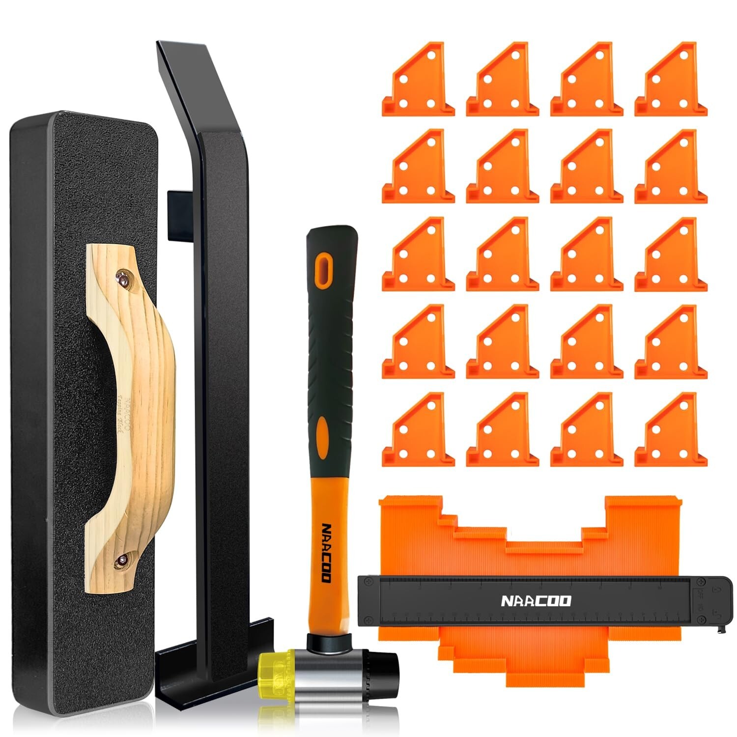 Laminate and Vinyl Flooring Tools Kit with Heavy Tapping Block and Pull Bar-image