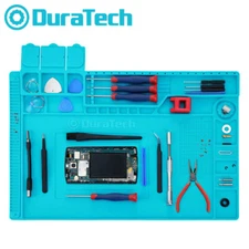 DURATECH Magnetic Silicone Soldering Mat Work Mat 932°F Electronic Repairing Mat