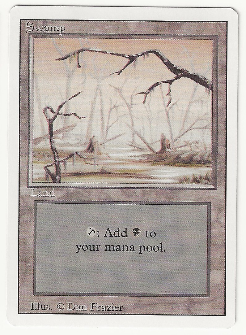 MTG SWAMP (B) Revised Edition (1994) Land 301 BLACK