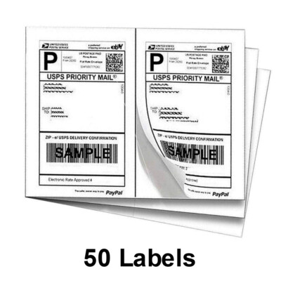 1000 Etichette Di Spedizione Autoadesive - Formato Mezzo Foglio C 614403