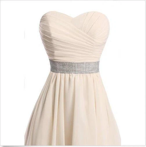 Nuevo Vestido de Dama de honor Alto Bajo Regreso a Casa Formal Baile de graduación Fiesta Talla Grande 2-26 Foto 3 de 4