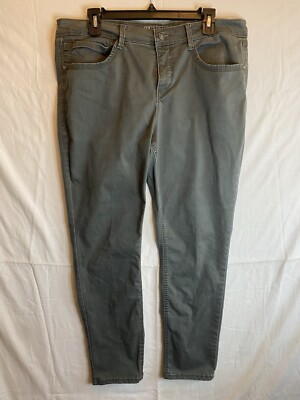 Sound/Style Jamie Ankle Skinny Slim Sleek Cuffed Jeans Size 16 Medium Green