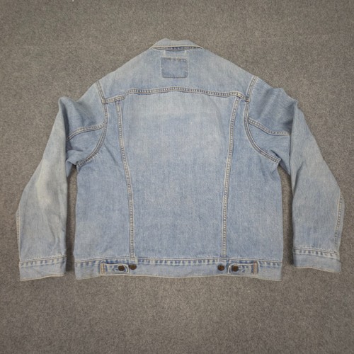 Vintage Levis Jacket Mens LARGE Blue Denim 70550-04 Trucker Biker Winter Size L - Picture 6 of 10