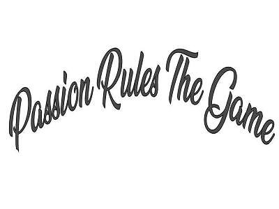 Passion Rules The Game front window sticker truck van car
