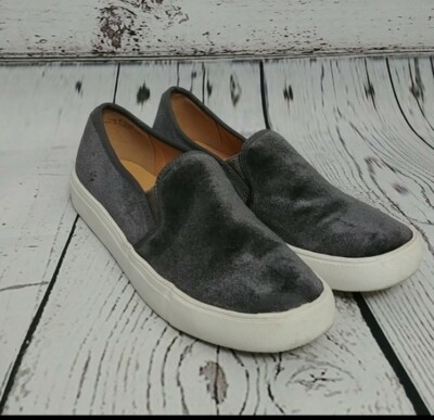 Dirty Laundry Gray Velvet Sneakers | eBay
