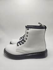 SZ 3 /SZ 2 Dr. Martens Kids' 1460 Combat Boot Little Kids' Boots White
