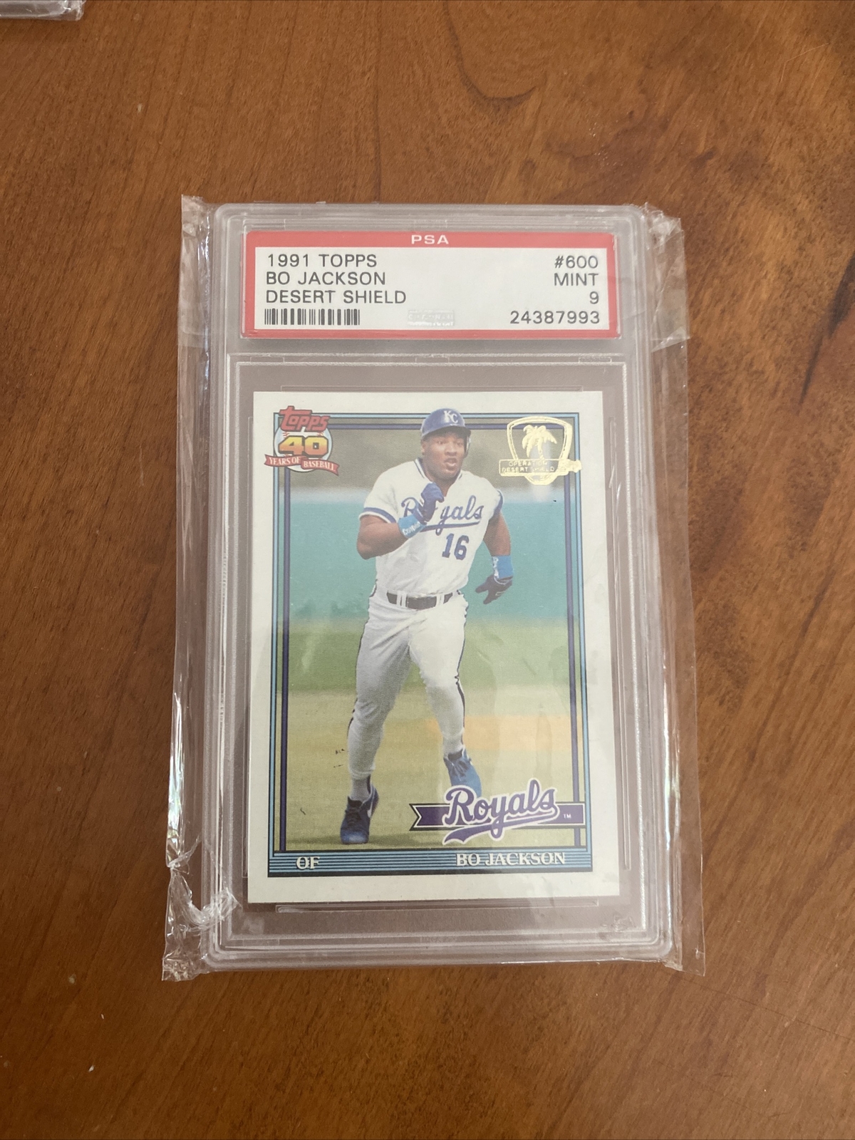 1991 Topps Desert Shield #600 Bo Jackson PSA 9 Kansas City Royals  *AUTHENTIC* | eBay