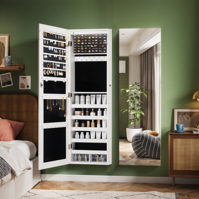 Jewelry Cabinet Wall Mounted Jewelry Chest Jewelry Armoire Wood Jewelry Box  UK