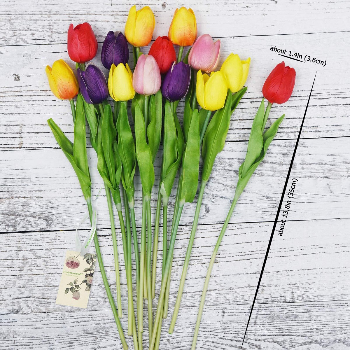 FiveSeasonStuff Tulips Artificial Flowers | Real Touch | Wedding