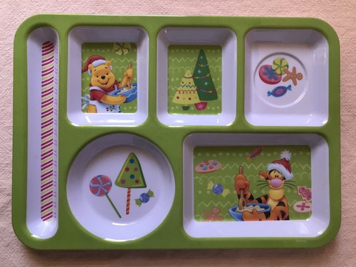 DIsney JCPenney Winnie The Pooh Children’s Christmas Multi-Food Tray