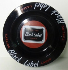 CARLING BLACK LABEL LAGER GLASS ASHTRAY HOTEL ADVERTISING
