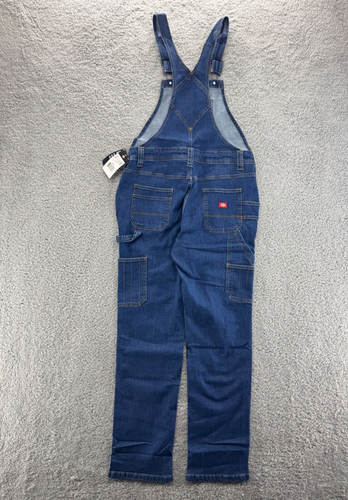 Dickies Women's Double Front Bib Denim Overalls Relaxed Fit Size Small - Picture 4 of 7