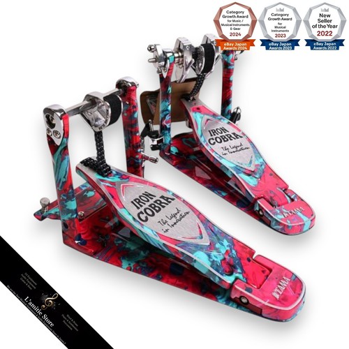 Tama HP900RWMCS Rolling Glide Twin Pedal 50th LIMITED IRON COBRA Marble - Picture 5 of 8