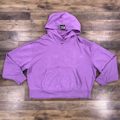 Nike Hoodie Womens Medium Purple Center Swoosh Hooded Pullover