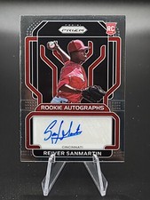 2022 PANINI PRIZM BASEBALL REIVER SANMARTIN AUTOGRAPH ROOKIE CARD #RA-RS REDS