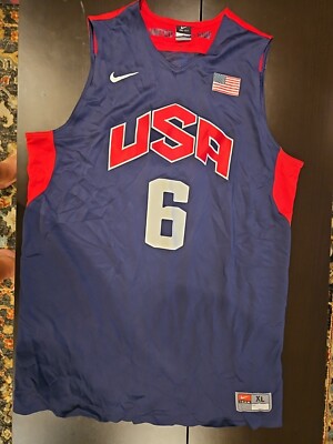 2012 TEAM USA OLYMPIC BASKETBALL JERSEY #6 LEBRON JAMES NIKE