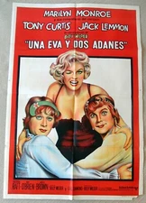 MARILYN MONROE SOME LIKE IT HOT Orig. 1959 1SH MOVIE Poster RARE ED. Litho