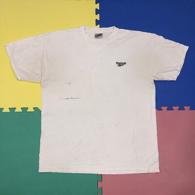 Vintage Thrashed Sun Faded Reebok T-Shirt Size XL Paint