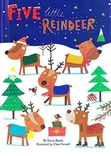 Five Little Reindeer - Sparkle Board Book - Counting - Educational - GOOD