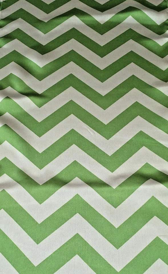 Атласная дорожка для стола — лаймовый и белый шевронный узор 107 x 12 дюймов лот из 15 - Изображение 2 из 4