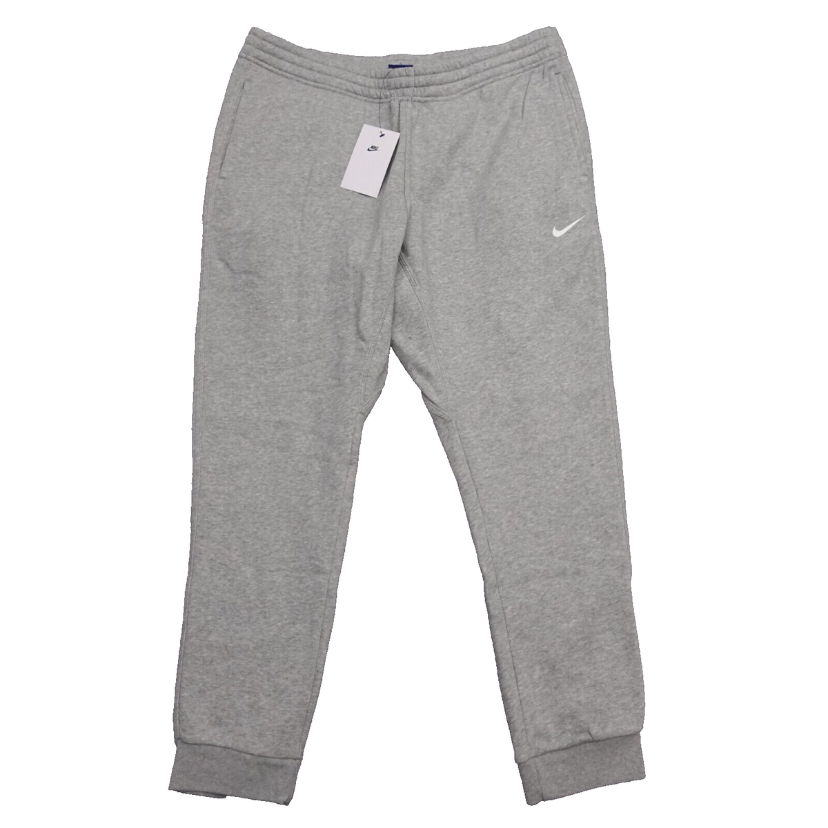 nike club cuffed joggers in dark grey