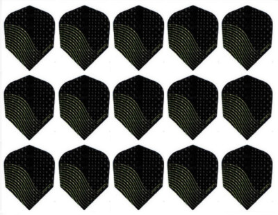 5 Sets Harrows Dimplex Standard Dart Flights - Ships Tracking- Black Curve