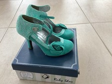 Ruby Shoo Women's Court Anna Turquoise Size UK 4 EU 37