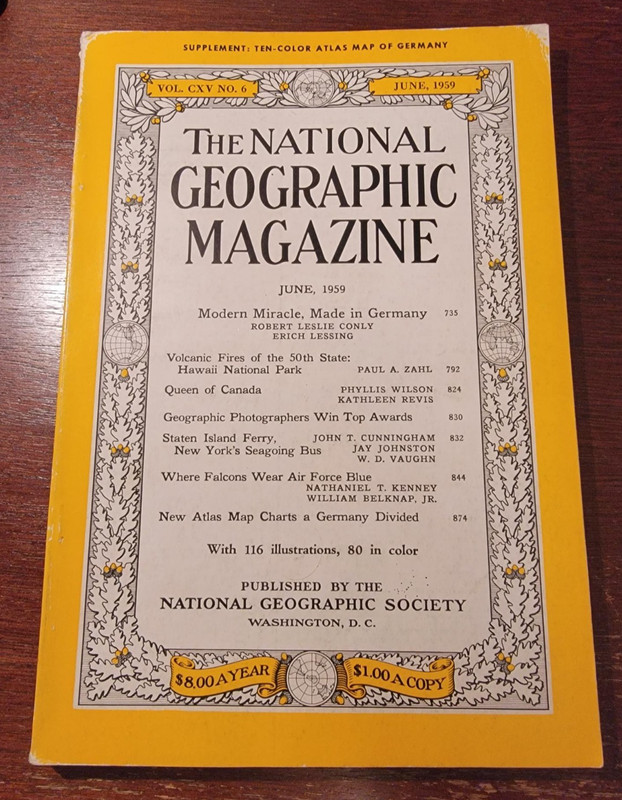 The National Geographic Magazine June 1959 Volume CXV Number Six in VG condition