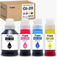 Printers Jack Compatible Canon GI-20 GI20 Refill Ink Bottles Kit for Canon PI...