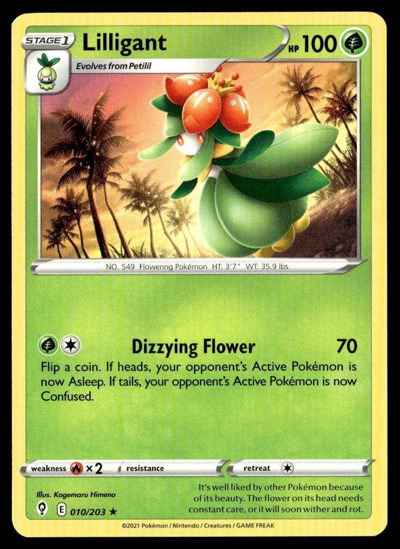 2021 Sword & Shield - Evolving Skies Lilligant Stage 1/Rare #10
