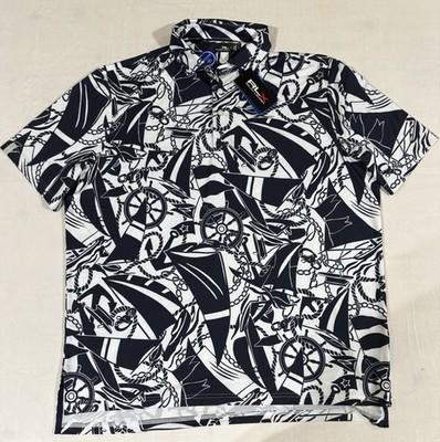 RLX Performance Short Sleeve Polo Shirt SIZE XL Navy Nautical
