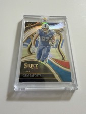 2023 Panini Select - Club Level Sam LaPorta #221 Black & Red Prizm Die-Cut (RC)